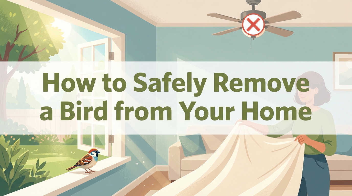 safely remove a bird from house